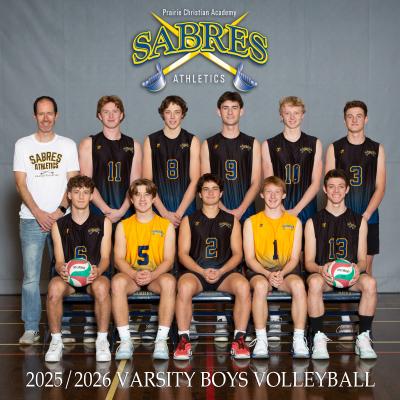 Prairie Christian Academy Team History: The PCA Sabres team is very excited to be hosting the 2A Boys Volleyball Provincials this year. We ended last season with a great learning experience at provincials, which motivated us to come back stronger this year. With 6 returning players we started the season strong with tournament wins in Camrose, Oilfields and our home tournament. It's been encouraging to watch this team grow together and challenge themselves to be better each game.